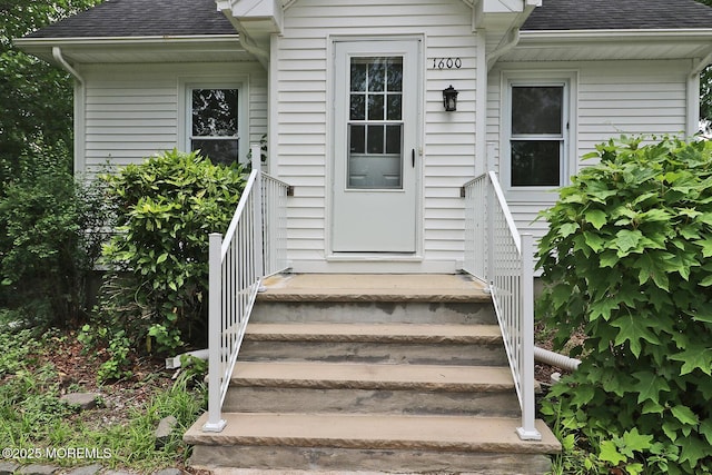 1600 Lawrence Ave, Toms River, NJ 08757 - view of exterior entry with roof with shingles