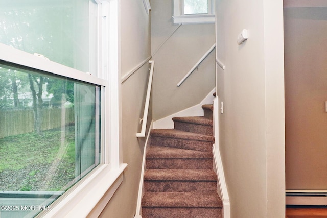 1600 Lawrence Ave, Toms River, NJ 08757 - stairs featuring baseboard heating