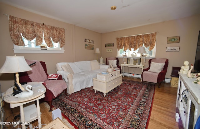 503 Page Ave, Allenhurst, NJ 07711 - living area with wood finished floors and a baseboard heating unit