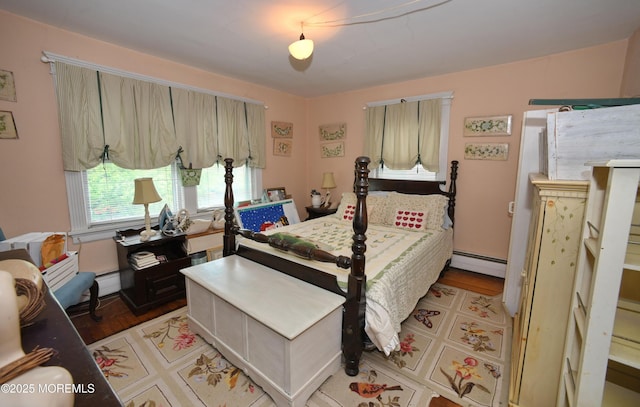 503 Page Ave, Allenhurst, NJ 07711 - bedroom with a baseboard heating unit and light wood-style flooring