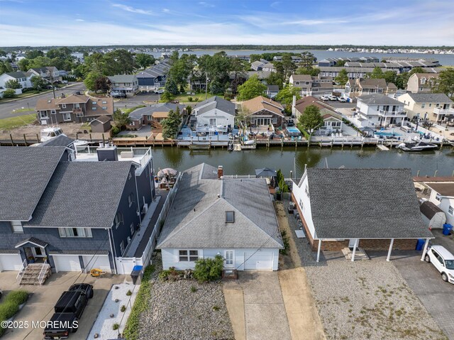 21 Clearwater Way, Toms River, NJ 08753 - aerial perspective of suburban area featuring a large body of water