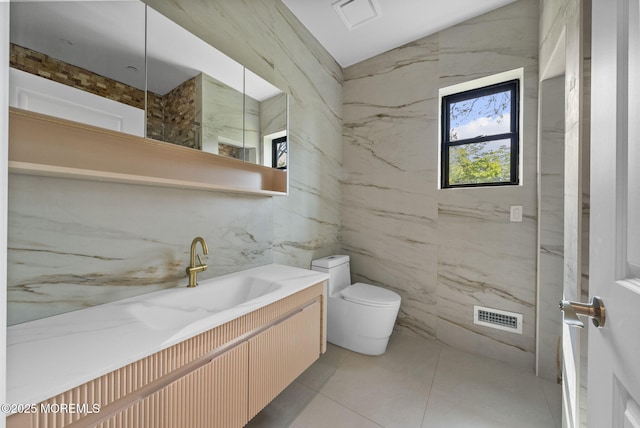 4 Penny Ct, East Brunswick, NJ 08816 - bathroom with toilet, tile walls, and vanity