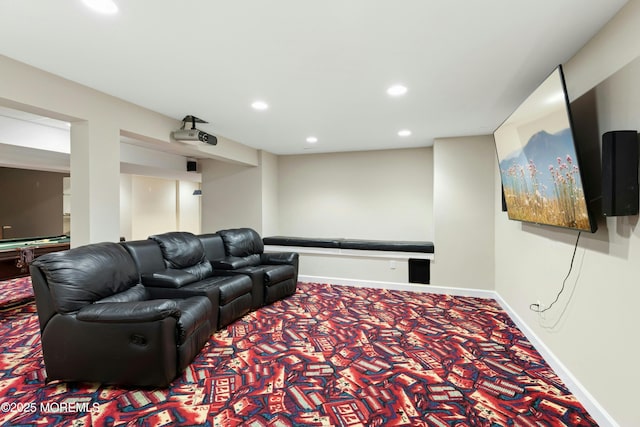 7 Topaz Dr, Jackson, NJ 08527 - cinema room featuring recessed lighting, carpet, and billiards