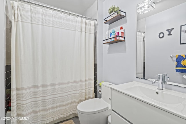 62 E 5th St, Howell, NJ 07731 - full bath featuring toilet, vanity, and curtained shower