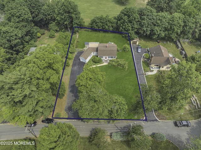 7 Elizabeth Pkwy, Eatontown, NJ 07724 - aerial view of property and surrounding area with property boundaries highlighted