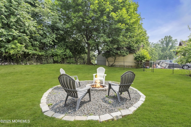 7 Elizabeth Pkwy, Eatontown, NJ 07724 - view of yard featuring a fire pit
