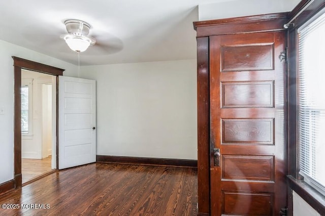 147 Joseph St, East Brunswick, NJ 08816 - unfurnished room with dark wood finished floors and ceiling fan