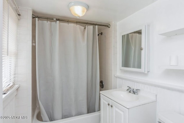 147 Joseph St, East Brunswick, NJ 08816 - bathroom featuring vanity and shower / bath combo with shower curtain