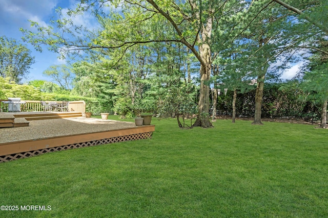 330 Green Grove Rd, Ocean Twp, NJ 07712 - view of grassy yard featuring a deck