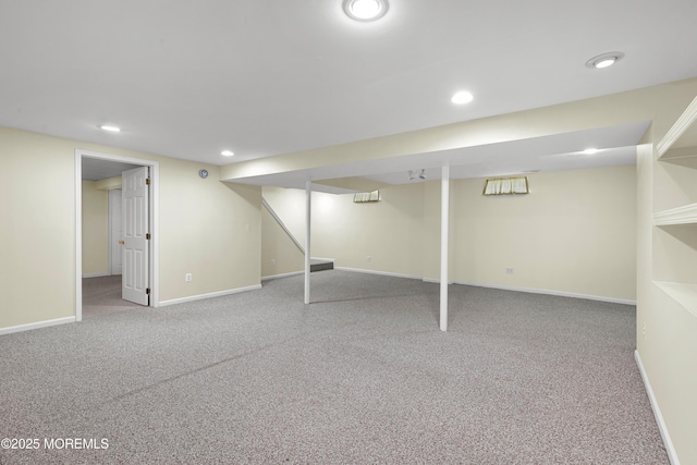 11 Adler Cir, Lumberton, NJ 08048 - finished below grade area with carpet flooring, baseboards, and recessed lighting