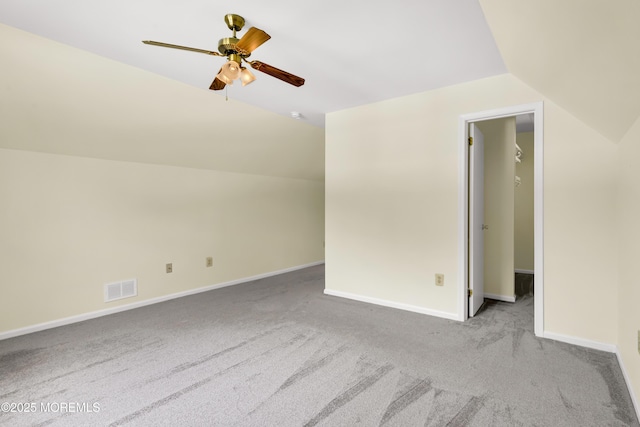11 Adler Cir, Lumberton, NJ 08048 - additional living space featuring carpet floors, ceiling fan, vaulted ceiling, and baseboards