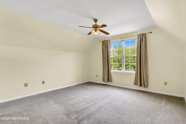 11 Adler Cir, Lumberton, NJ 08048 - additional living space featuring lofted ceiling, ceiling fan, carpet floors, and baseboards