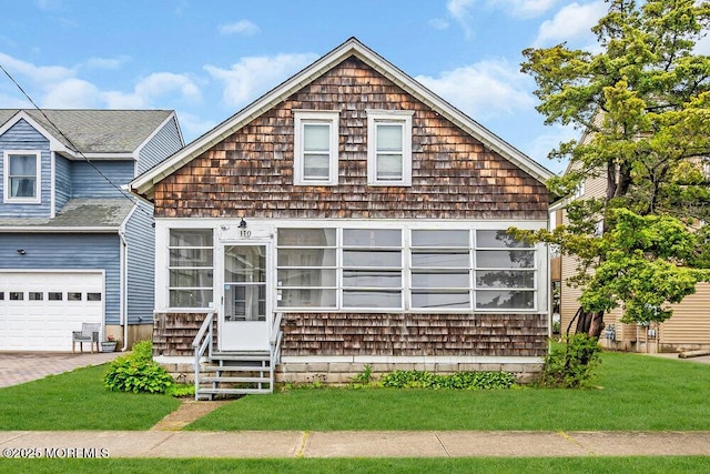 110 2nd Ave, Seaside Park, NJ 08752 - shingle-style home featuring a front yard and entry steps