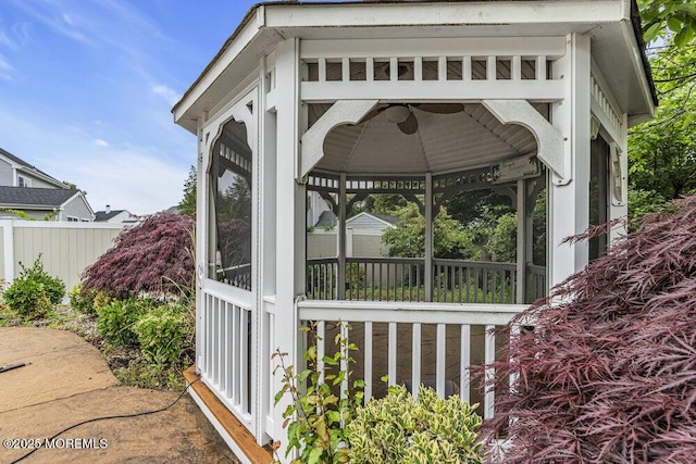 43 Saint Johns Dr, Freehold, NJ 07728 - view of home's exterior with a gazebo and a sunroom