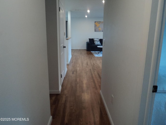 127 Hulick St, Long Branch, NJ 07740 - hall featuring wood finished floors, baseboards, and recessed lighting