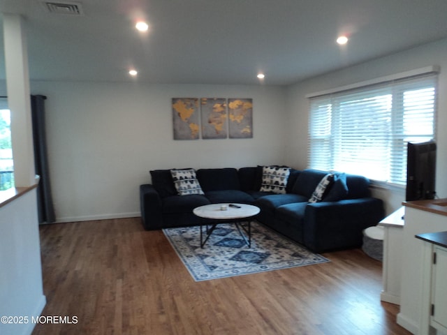 127 Hulick St, Long Branch, NJ 07740 - living area with wood finished floors, recessed lighting, and baseboards