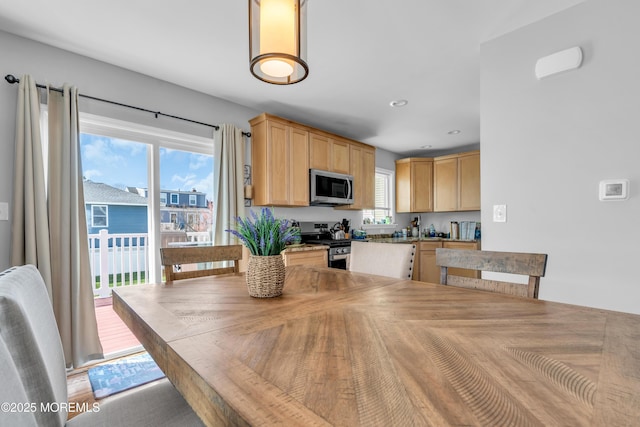 1204 River Rd, Belmar, NJ 07719 - dining room featuring healthy amount of natural light and recessed lighting