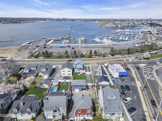 1204 River Rd, Belmar, NJ 07719 - aerial view of property's location featuring a large body of water and a marina