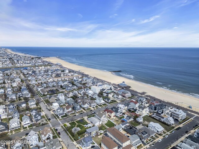 1204 River Rd, Belmar, NJ 07719 - aerial overview of property's location featuring expansive beach