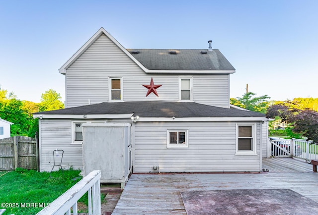 830 Atlantic City Blvd, Bayville, NJ 08721 - back of property with a wooden deck and a shingled roof