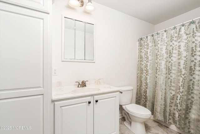 2033 Rte 35 Unit 3, Seaside Heights, NJ 08751 - bathroom with vanity, toilet, and a shower with curtain