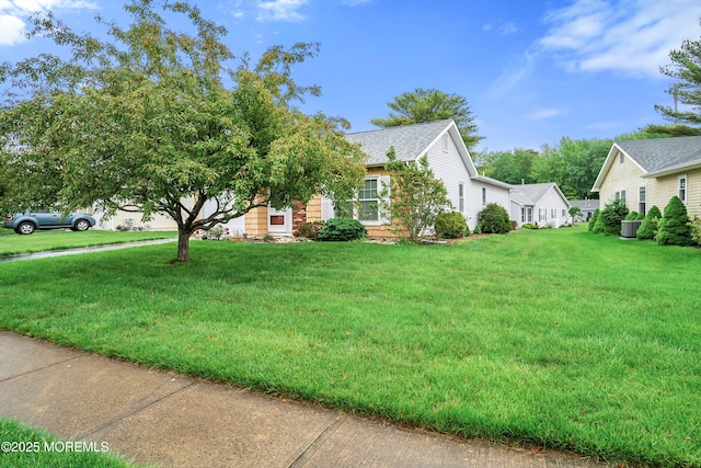 4 Olympus Way, Brick, NJ 08724 - view of front facade with a front lawn, central AC, and roof with shingles