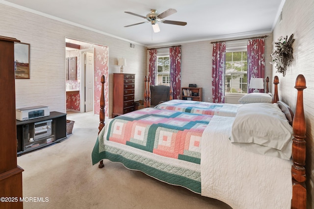 4 Olympus Way, Brick, NJ 08724 - carpeted bedroom with ornamental molding and a ceiling fan