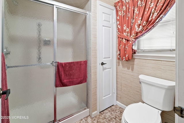 4 Olympus Way, Brick, NJ 08724 - full bathroom featuring toilet, a shower stall, and baseboards