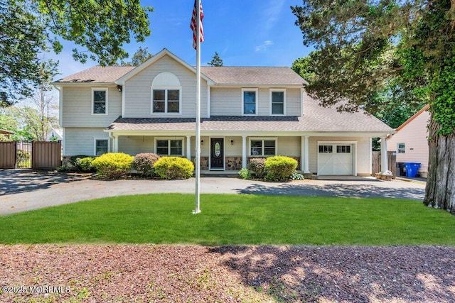 85 Main Bayway, Toms River, NJ 08753 - view of front of property featuring a garage, driveway, a porch, and roof with shingles