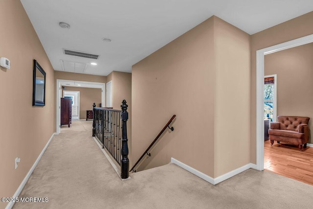 85 Main Bayway, Toms River, NJ 08753 - corridor featuring an upstairs landing, attic access, carpet floors, baseboards, and recessed lighting