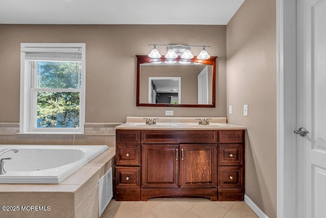 85 Main Bayway, Toms River, NJ 08753 - full bath featuring double vanity, tile patterned floors, and a whirlpool tub