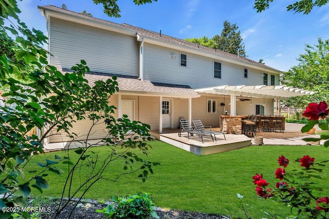 85 Main Bayway, Toms River, NJ 08753 - back of house featuring a pergola, a lawn, and a deck