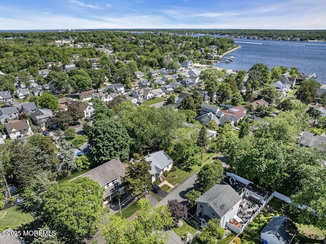 85 Main Bayway, Toms River, NJ 08753 - aerial overview of property's location with a nearby body of water, nearby suburban area, and a tree filled landscape