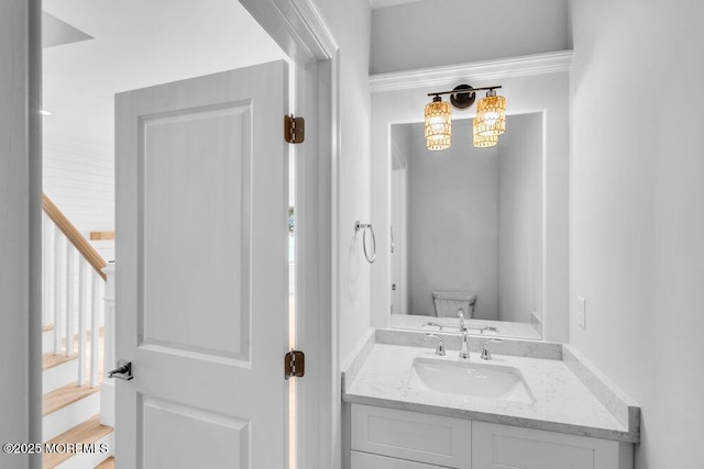 909 Leighton Ave, Point Pleasant, NJ 08742 - bathroom featuring vanity and a chandelier