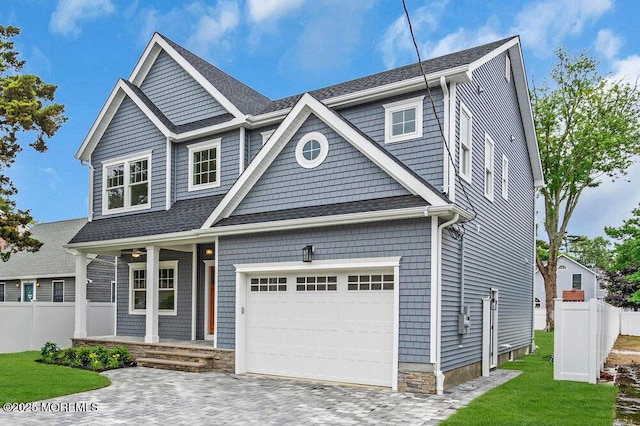 909 Leighton Ave, Point Pleasant, NJ 08742 - view of front of property featuring a porch, driveway, and roof with shingles