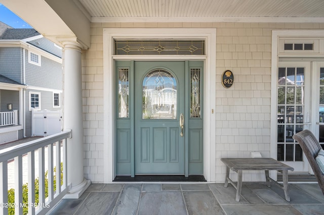 842 E Ave, Bay Head, NJ 08742 - doorway to property with a porch