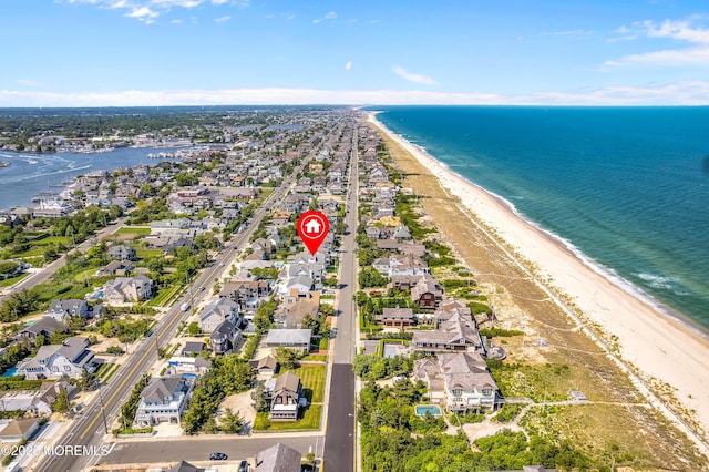 842 E Ave, Bay Head, NJ 08742 - aerial view of residential area featuring waterfront with a beach