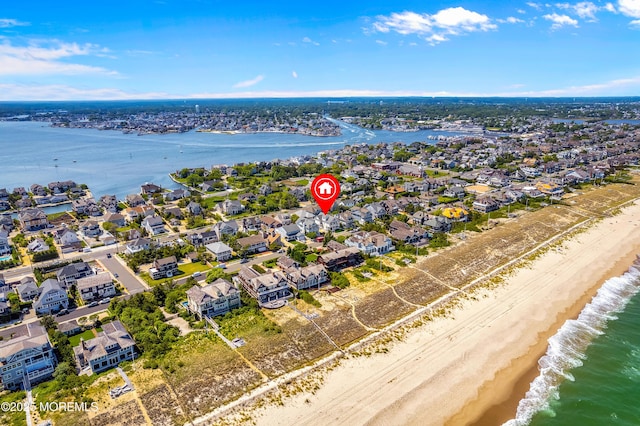 842 E Ave, Bay Head, NJ 08742 - aerial perspective of suburban area with expansive coastline
