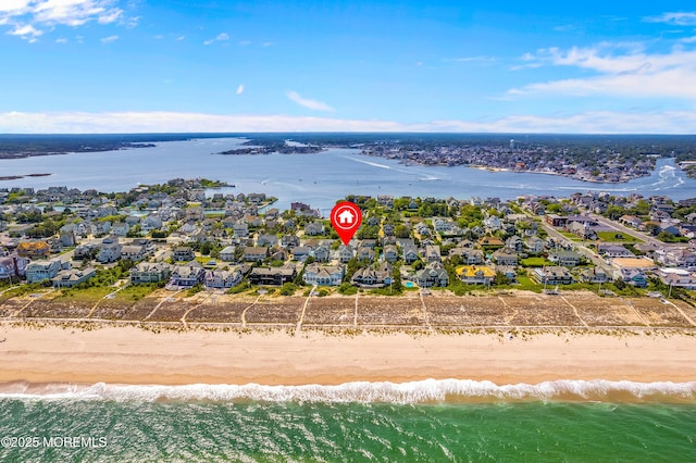 842 E Ave, Bay Head, NJ 08742 - aerial perspective of suburban area with expansive coastline