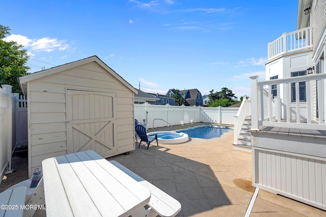 842 E Ave, Bay Head, NJ 08742 - fenced backyard with a patio area and a pool with connected hot tub