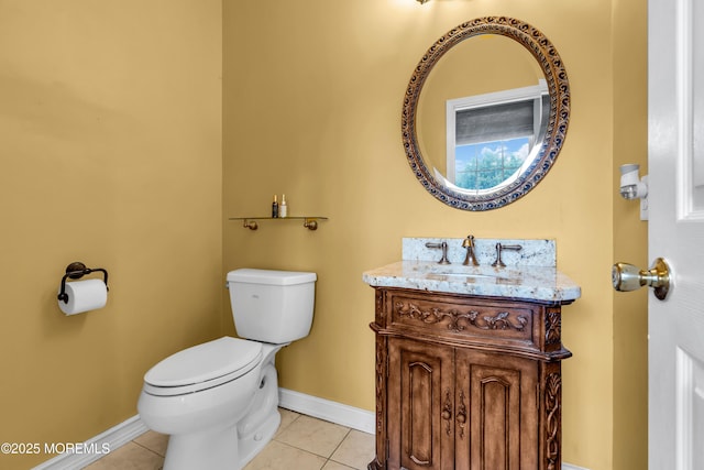 104 Plumstead Dr, Freehold, NJ 07728 - bathroom featuring tile patterned floors, toilet, vanity, and baseboards