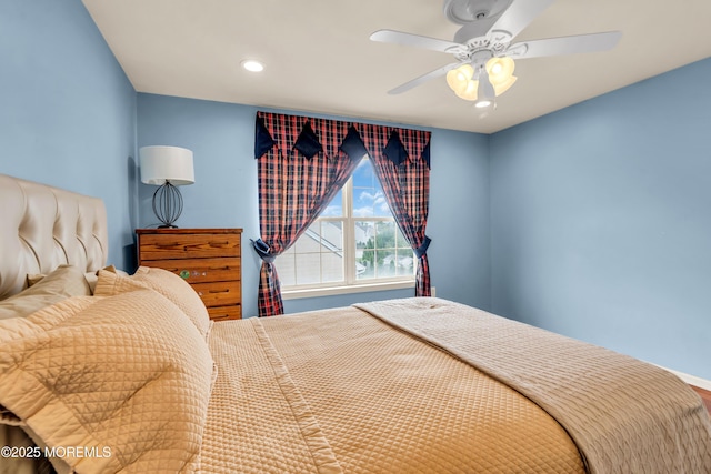 104 Plumstead Dr, Freehold, NJ 07728 - bedroom with a ceiling fan, recessed lighting, and baseboards