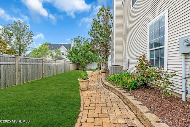104 Plumstead Dr, Freehold, NJ 07728 - view of yard featuring cooling unit and a patio