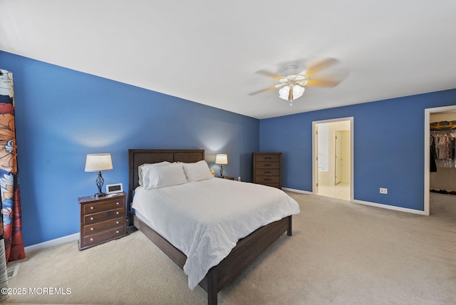10 Butternut Ln, Bayville, NJ 08721 - bedroom featuring carpet flooring, a walk in closet, baseboards, and a closet