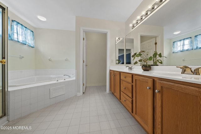 10 Butternut Ln, Bayville, NJ 08721 - full bath featuring double vanity, a garden tub, and a shower stall