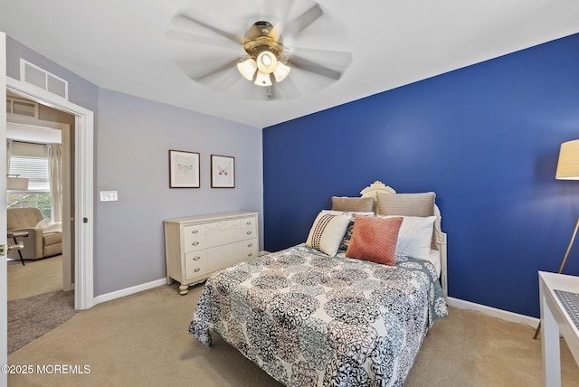10 Butternut Ln, Bayville, NJ 08721 - bedroom featuring light colored carpet, baseboards, and ceiling fan