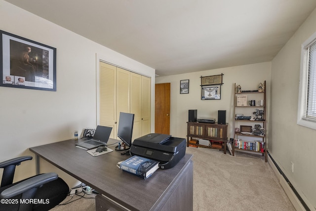 69 Helen Ave, Freehold, NJ 07728 - home office featuring baseboard heating and carpet