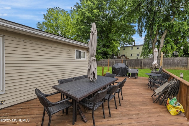 69 Helen Ave, Freehold, NJ 07728 - deck with outdoor dining area and grilling area