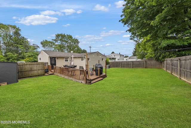 69 Helen Ave, Freehold, NJ 07728 - view of yard featuring a deck