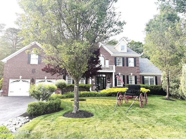 78 Vicari Way, Little Egg Harbor, NJ 08087 - colonial-style house with brick siding, a garage, driveway, and a front yard